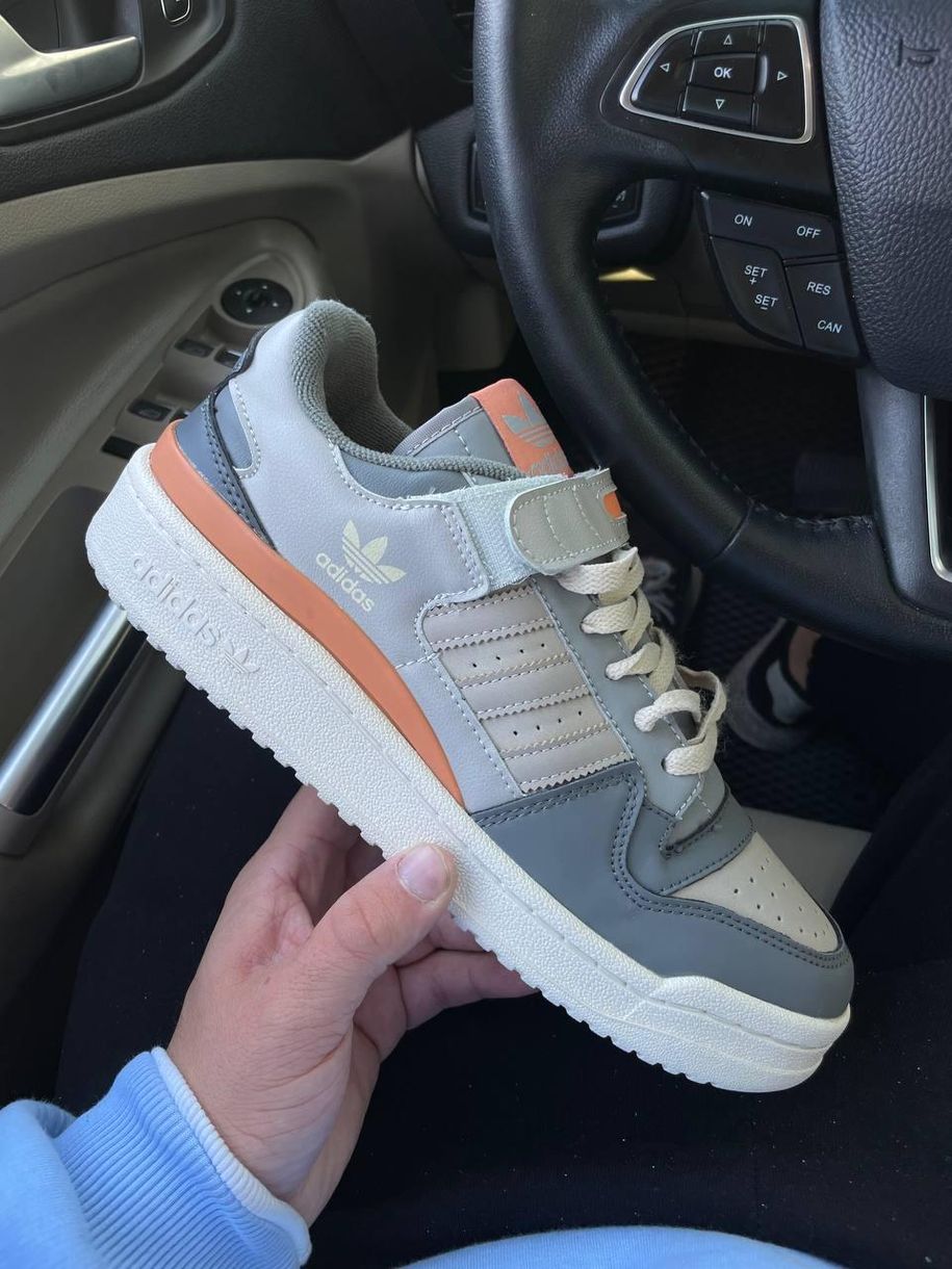 Кросівки Adidas Forum Grey Orange 8780 фото