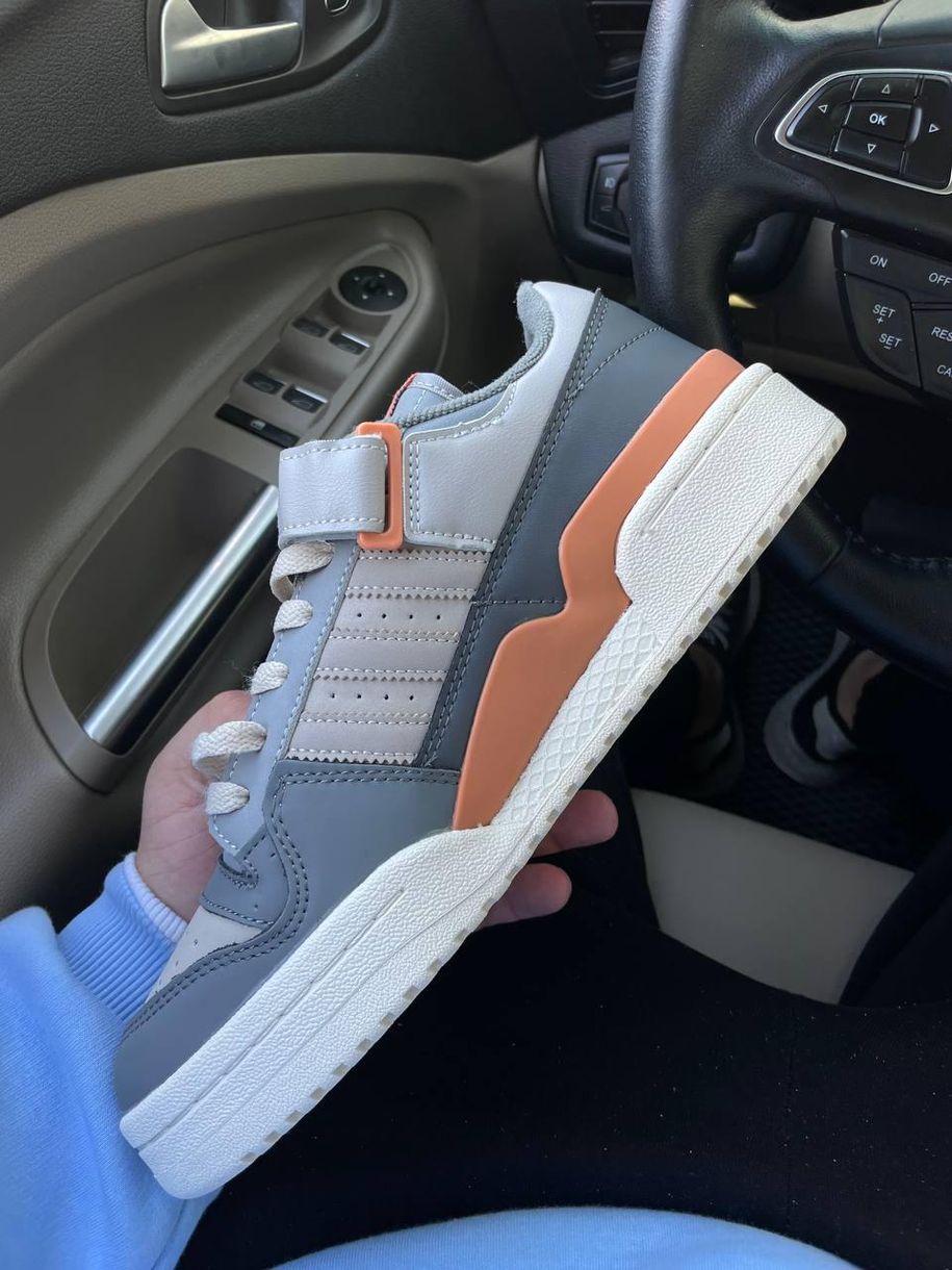 Кросівки Adidas Forum Grey Orange 8780 фото
