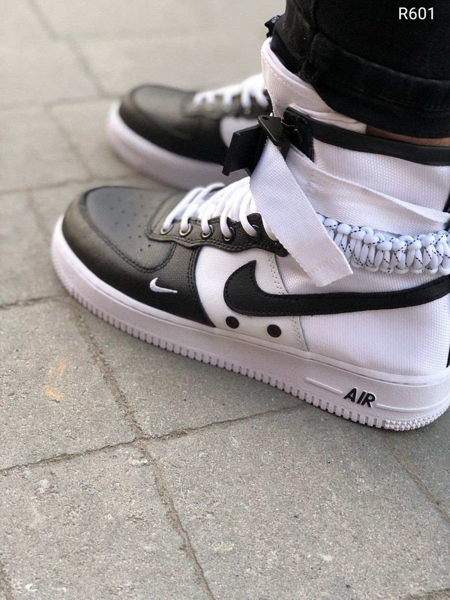 Кросівки Nike Special Fled Air Force 1 White Black 383 фото