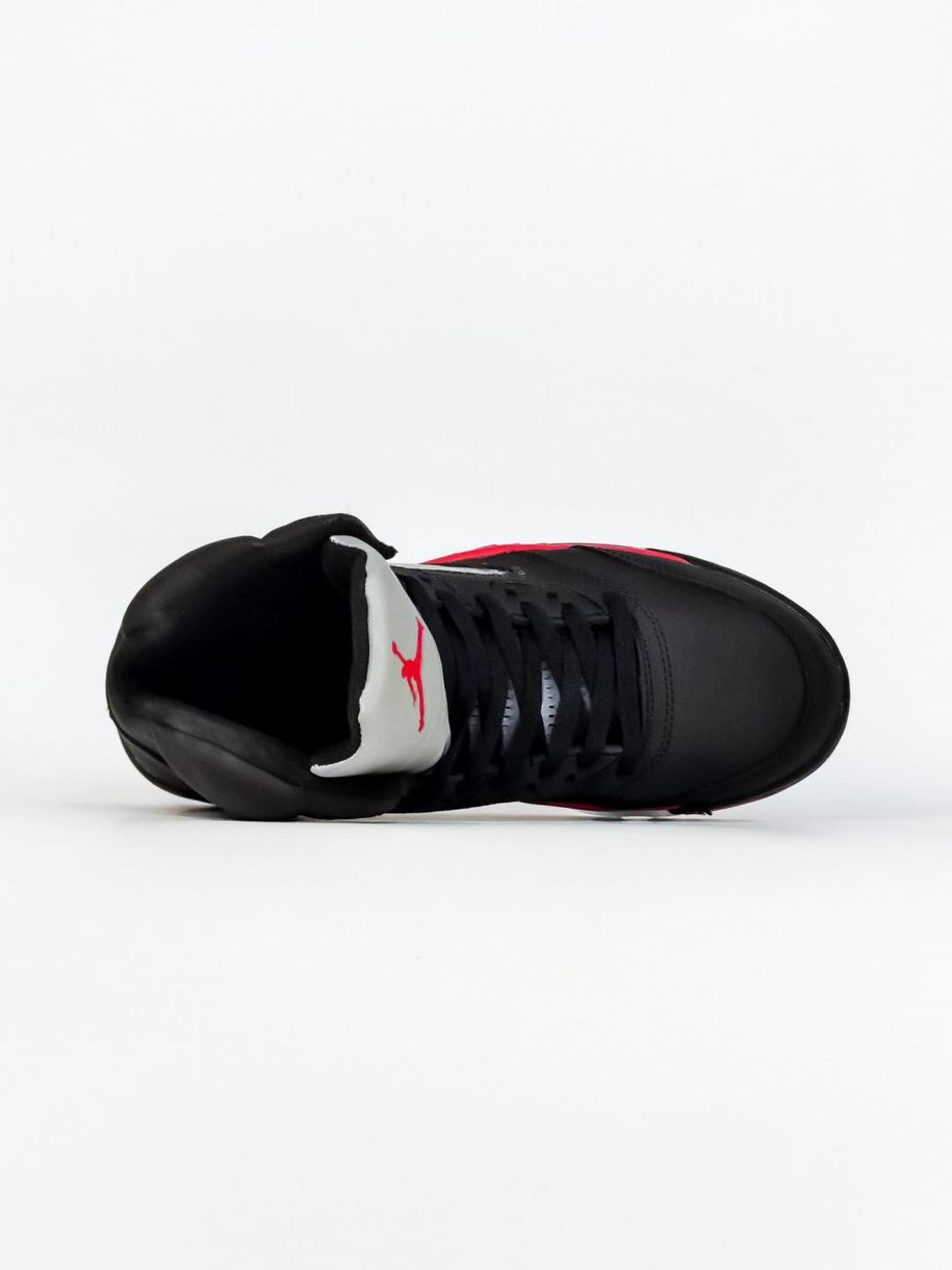 Nike Air Jordan 5 Retro Black Red 10232 фото