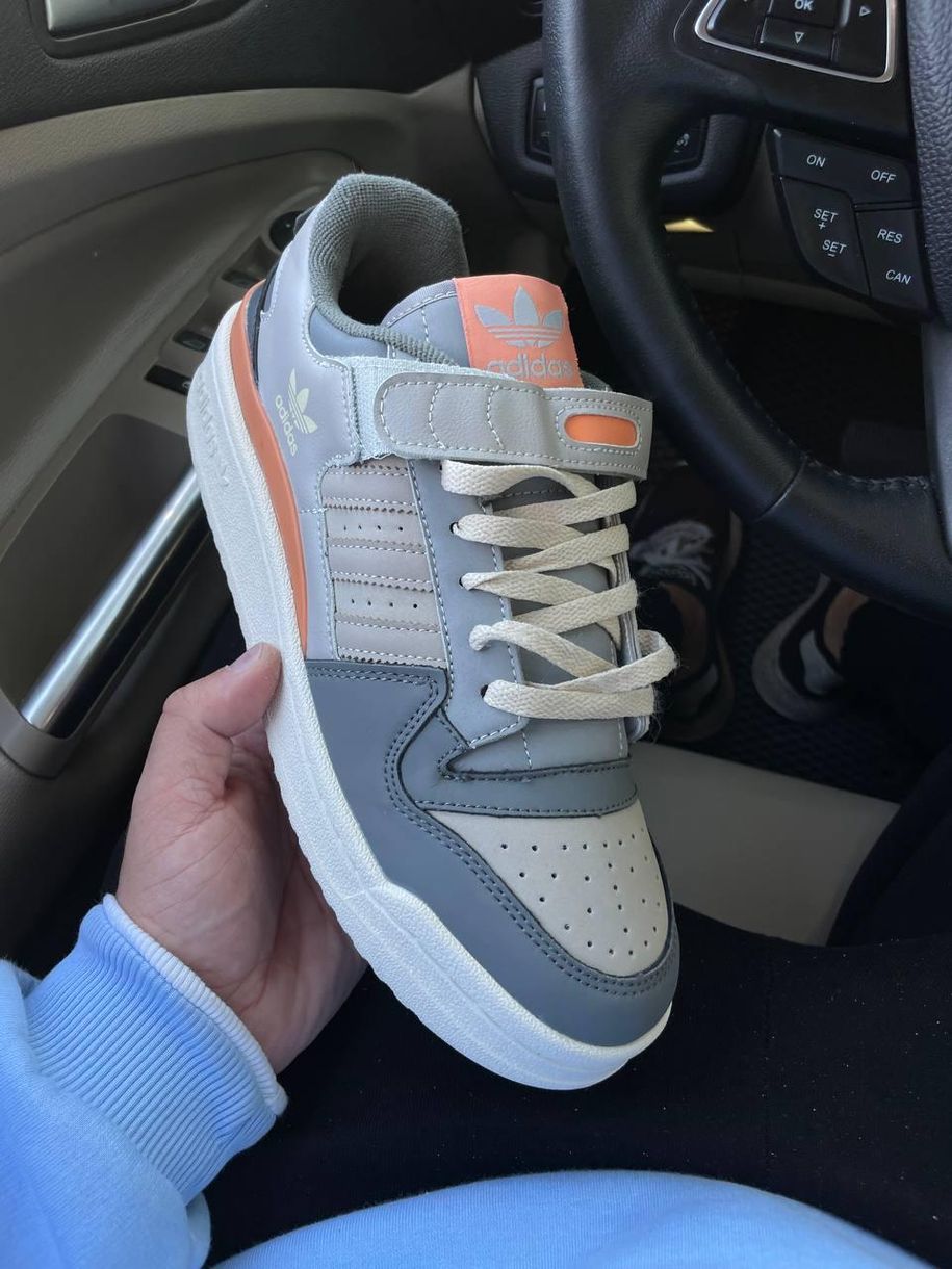 Кросівки Adidas Forum Grey Orange 8780 фото