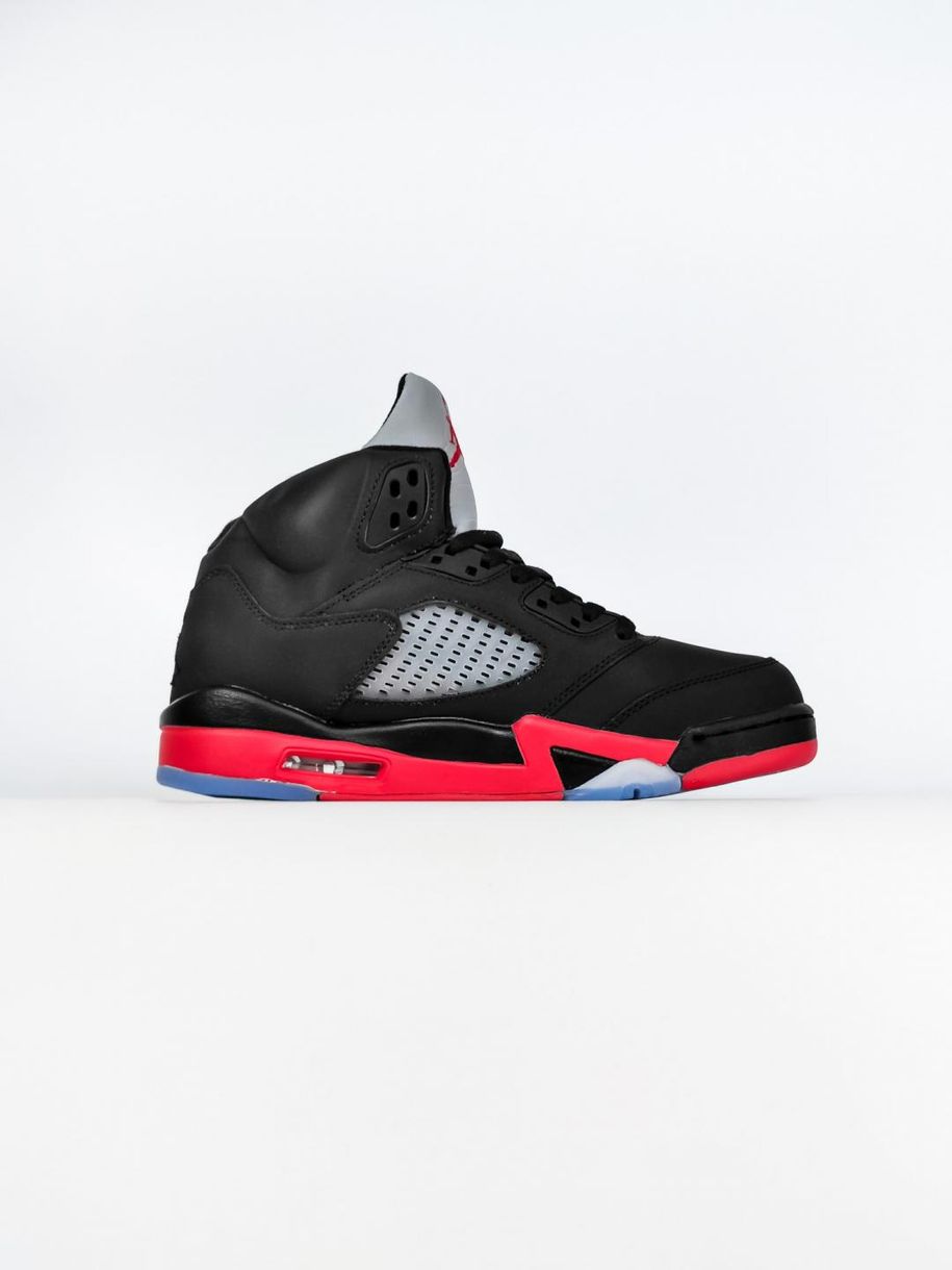 Nike Air Jordan 5 Retro Black Red 10232 фото