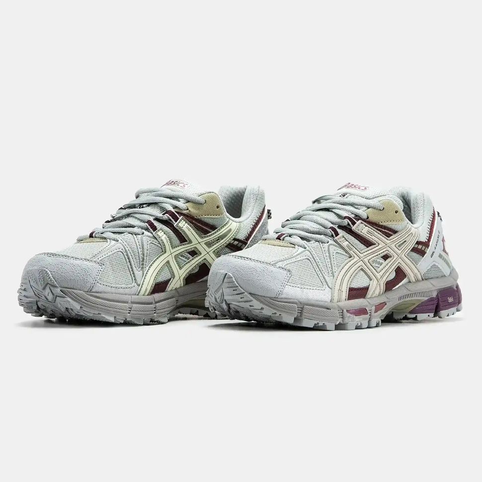 Asics Gel-Kahana 8 Light Grey Cream Burgundy