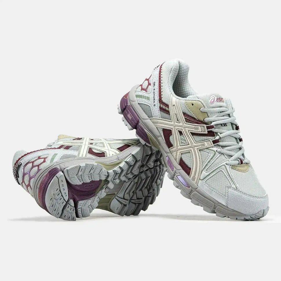 Asics Gel-Kahana 8 Light Grey Cream Burgundy