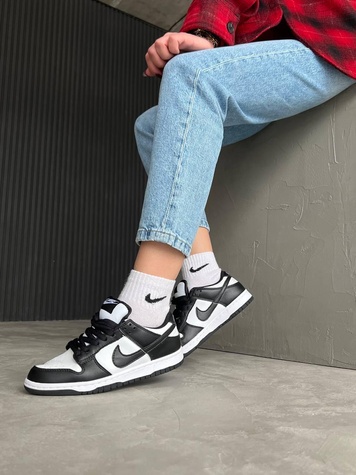 Кросівки Nike Dunk Low Retro White Black 1421 фото