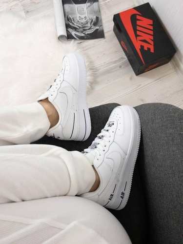 Кросівки Nike Air Force 1 DOUBLE AIR White Black 235 фото