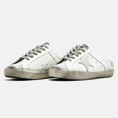Golden Goose Superstar Mule White Grey