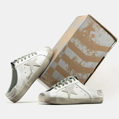 Golden Goose Superstar Mule White Grey