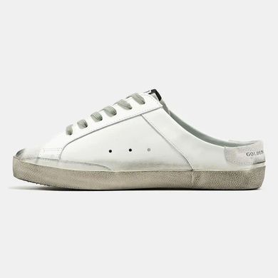 Golden Goose Superstar Mule White Grey