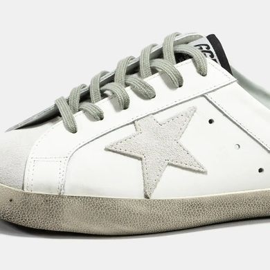 Golden Goose Superstar Mule White Grey