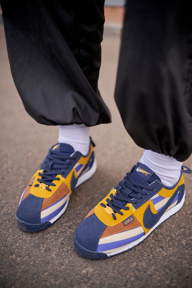 Кроссовки Nike Cortez x Union L.A. Blue Yellow 1801 фото