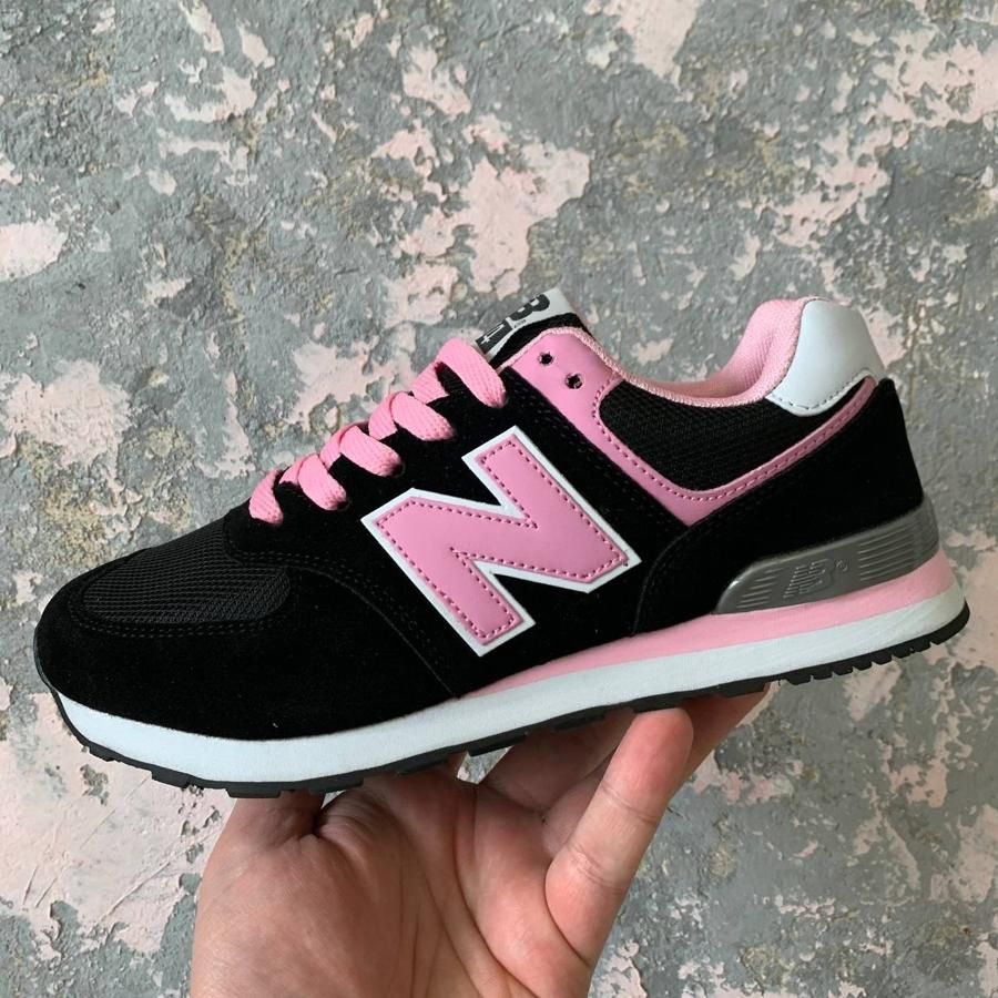 Кросівки New Balance 574 Black Pink 6077 фото