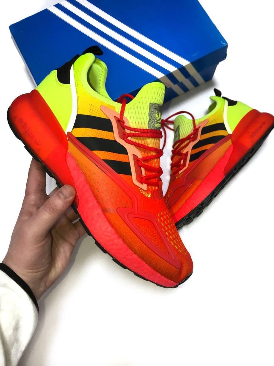 Adidas ZX 2K Boost Solar Yellow Hi-res Red 3255 фото