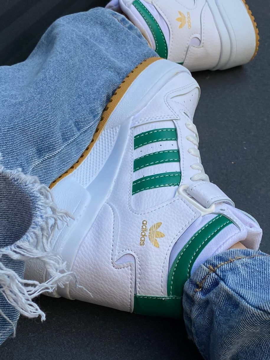 Кросівки Adidas Forum White Green High v2 8698 фото