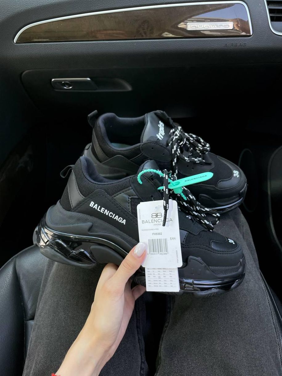 Кроссовки Balenciaga Triple S Clear Sole Black 3455 фото