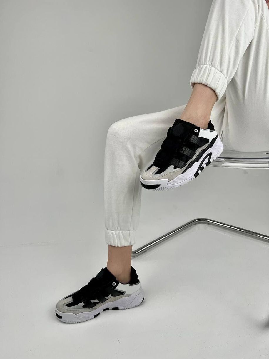 Adidas Nitebal Black White Beige 6241 фото