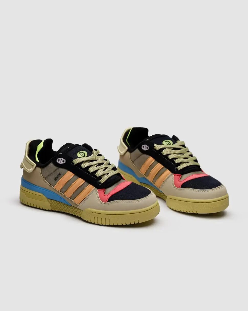 Adidas Forum Low x Bad Bunny Multicolor Beige Navy Coral, 36
