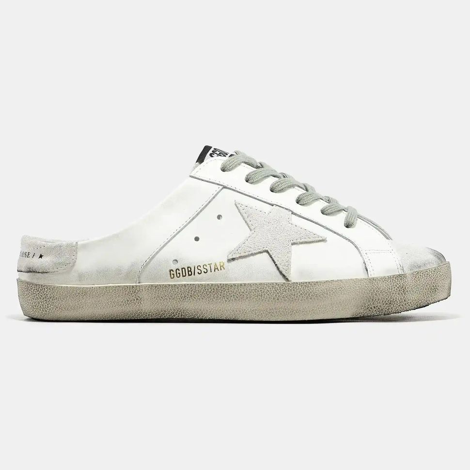 Golden Goose Superstar Mule White Grey