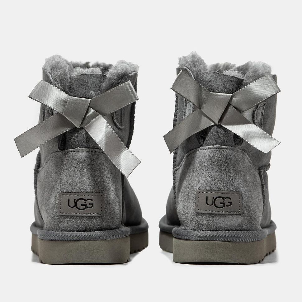 Зимові чоботи UGG Mini Bailey Bow Grey 9759 фото