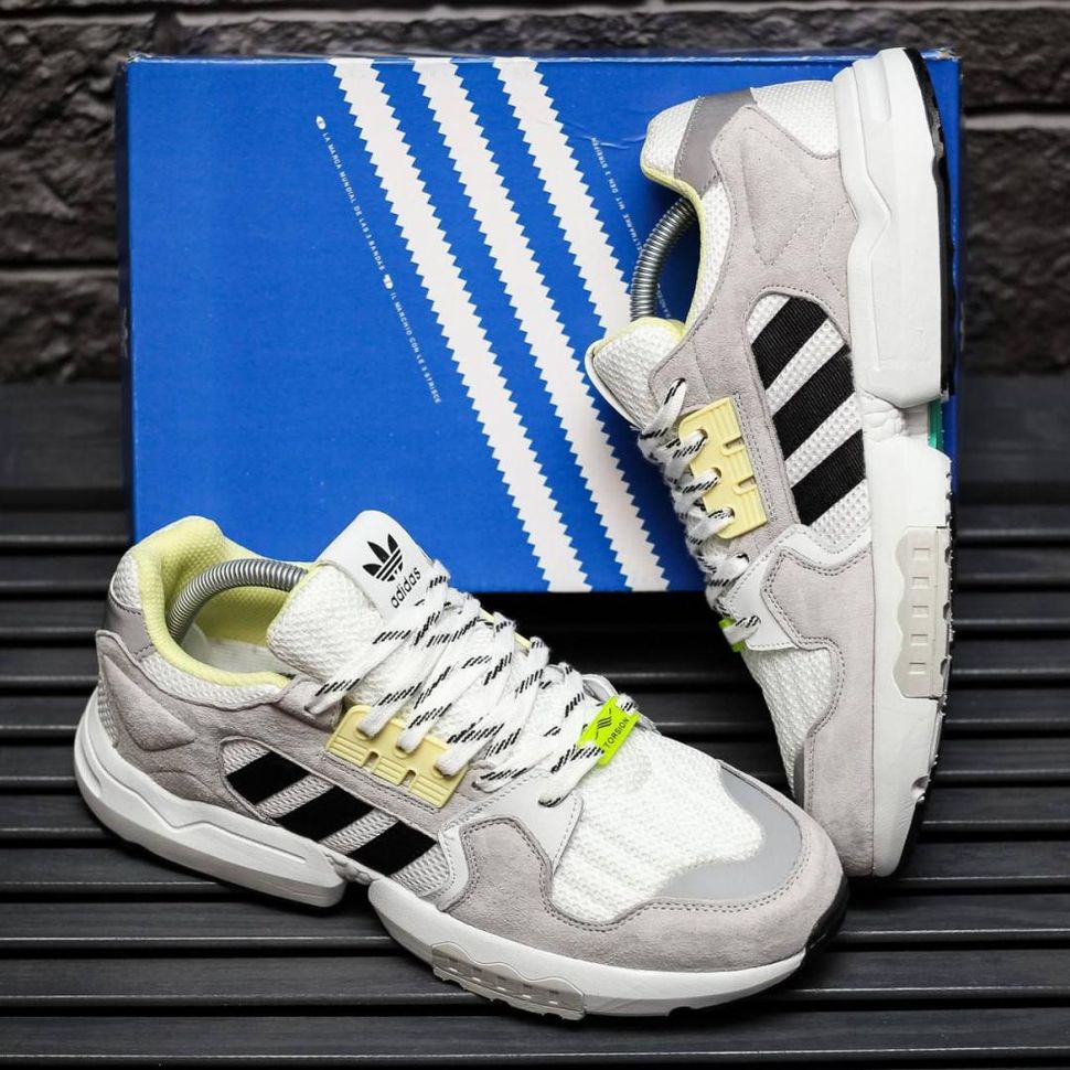 Кроссовки Adidas ZX Torsion Grey White Black 8945 фото