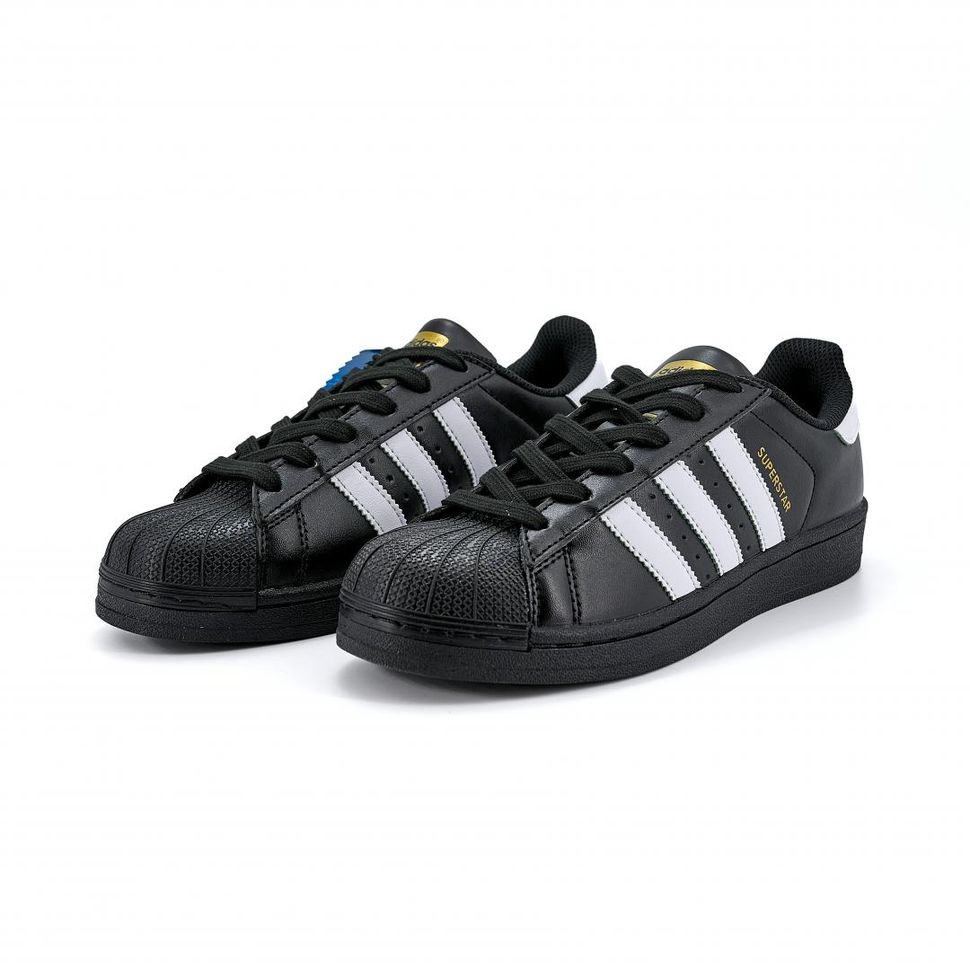 Кроссовки Adidas Superstar Black White 2 2892 фото