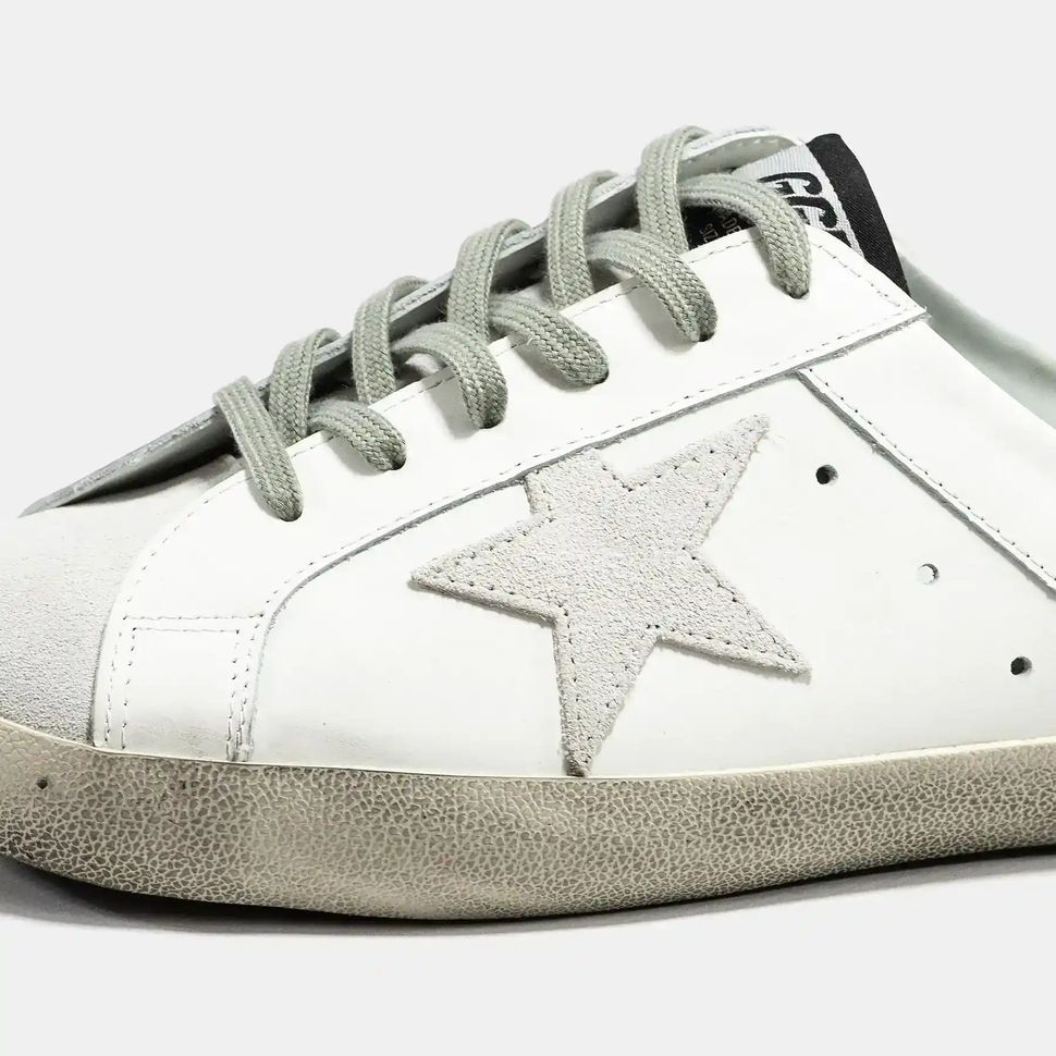 Golden Goose Superstar Mule White Grey