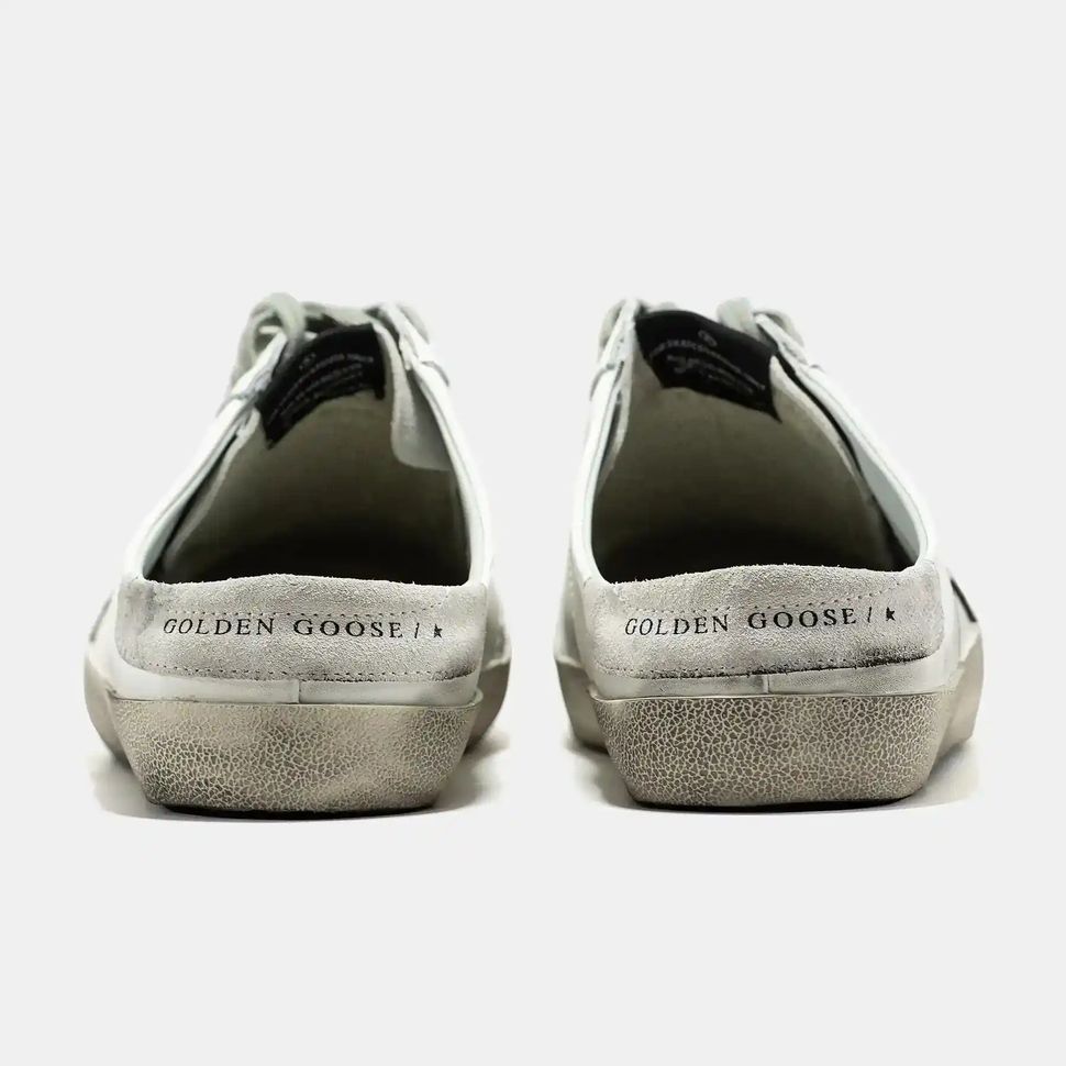 Golden Goose Superstar Mule White Grey