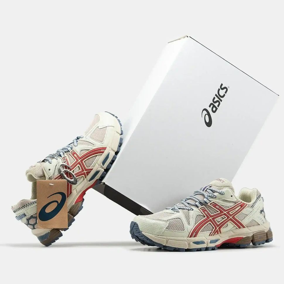 Asics Gel-Kahana 8 Cream Red Blue