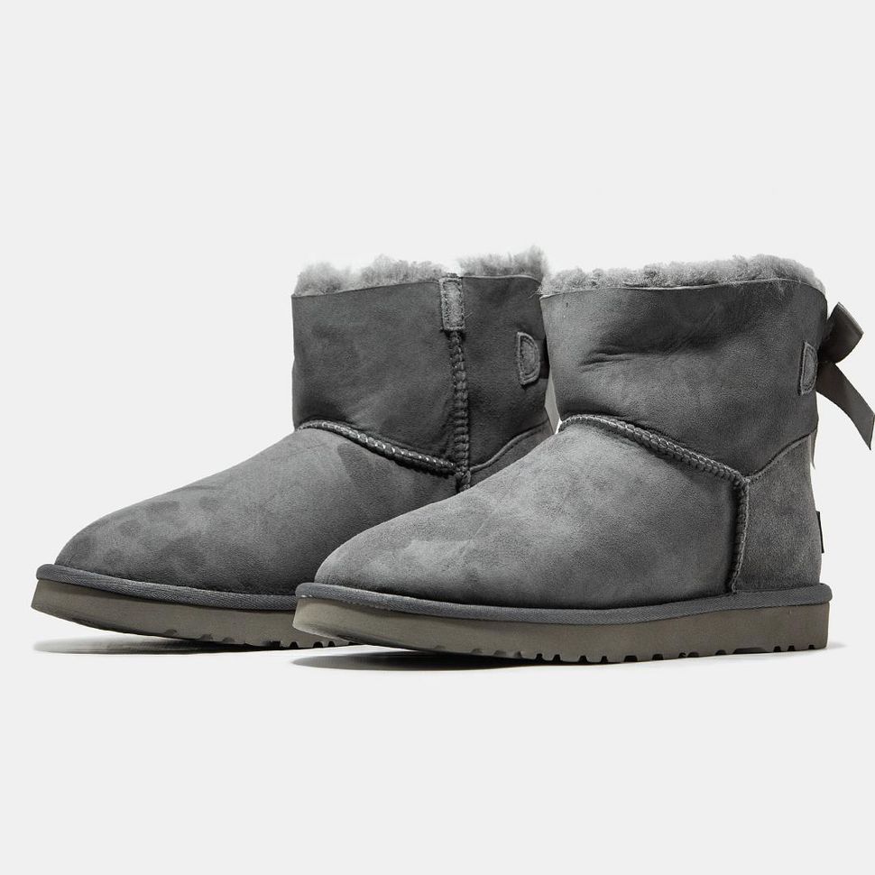 Зимові чоботи UGG Mini Bailey Bow Grey 9759 фото