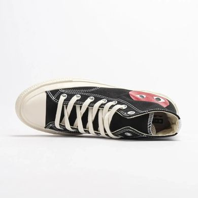 Comme des Gar&ccedil;ons PLAY x Converse Chuck 70 High Black Heart, розмір 38