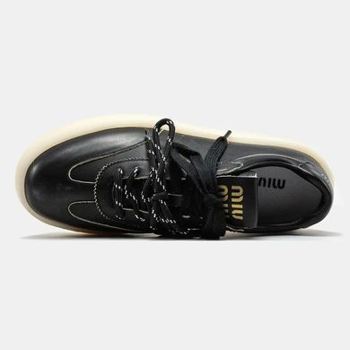 Miu Miu Platform Sneakers Black White