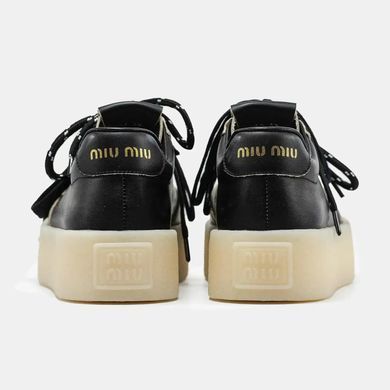 Miu Miu Platform Sneakers Black White