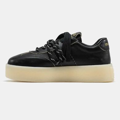 Miu Miu Platform Sneakers Black White