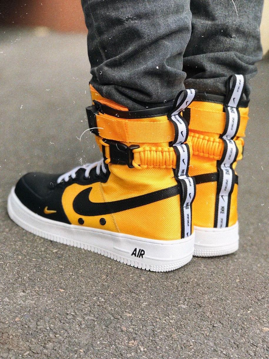 Кроссовки Nike Special Fled Air Force 1 Yellow White Black 384 фото