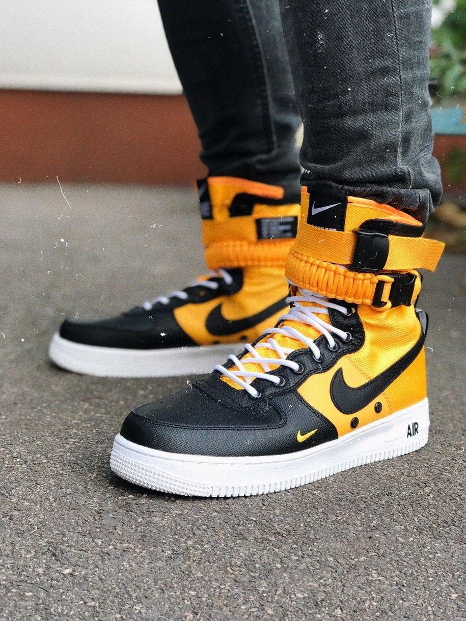 Nike Special Fled Air Force 1 Yellow White Black 384 фото