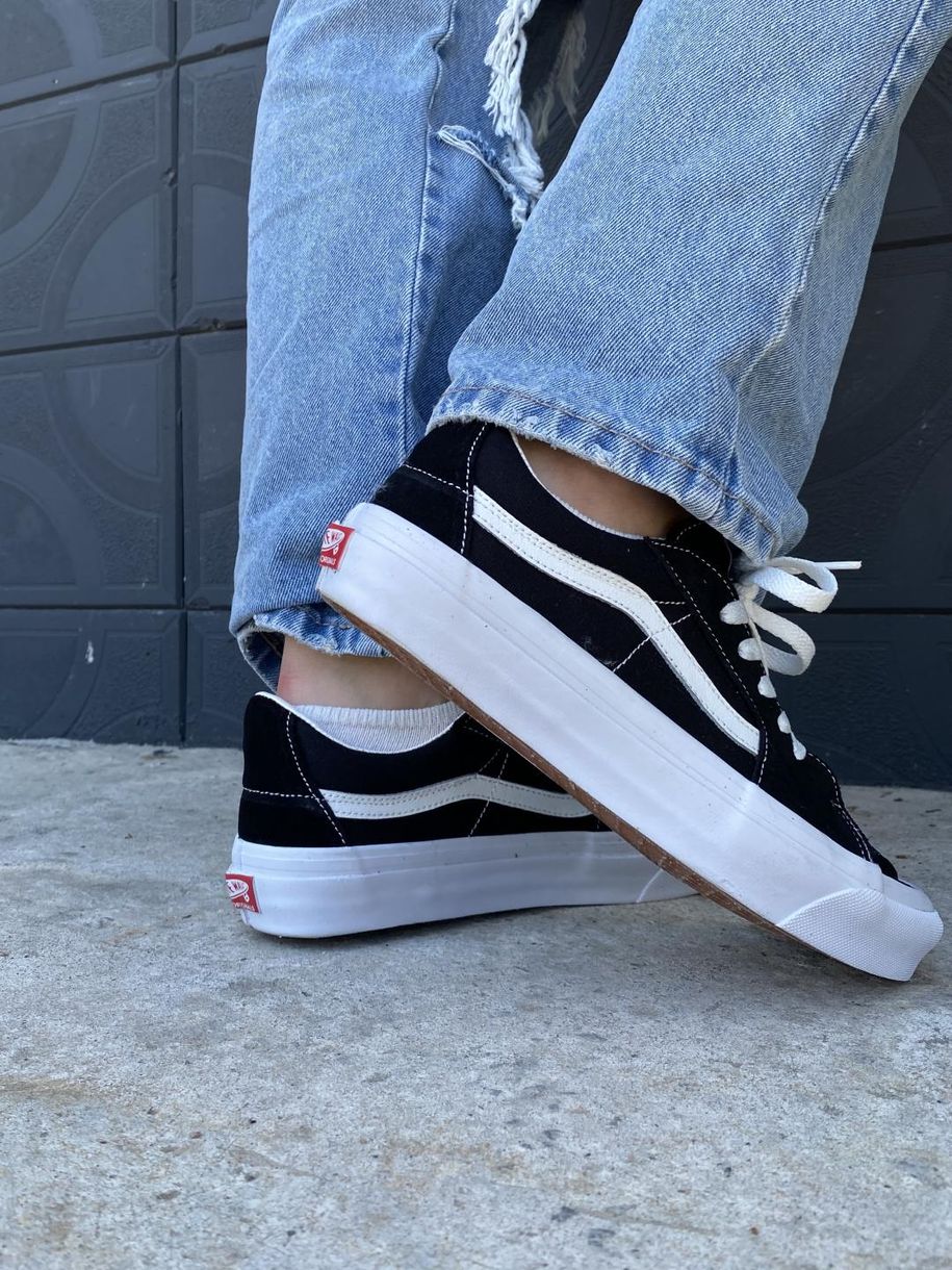 Кеды Vans Sk8 Low Black White 9342 фото