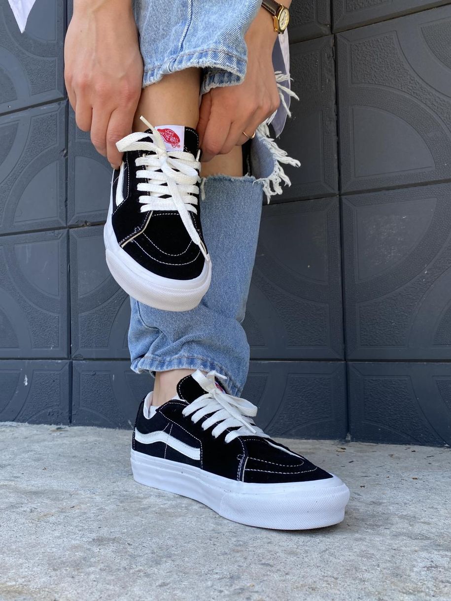 Кеды Vans Sk8 Low Black White 9342 фото