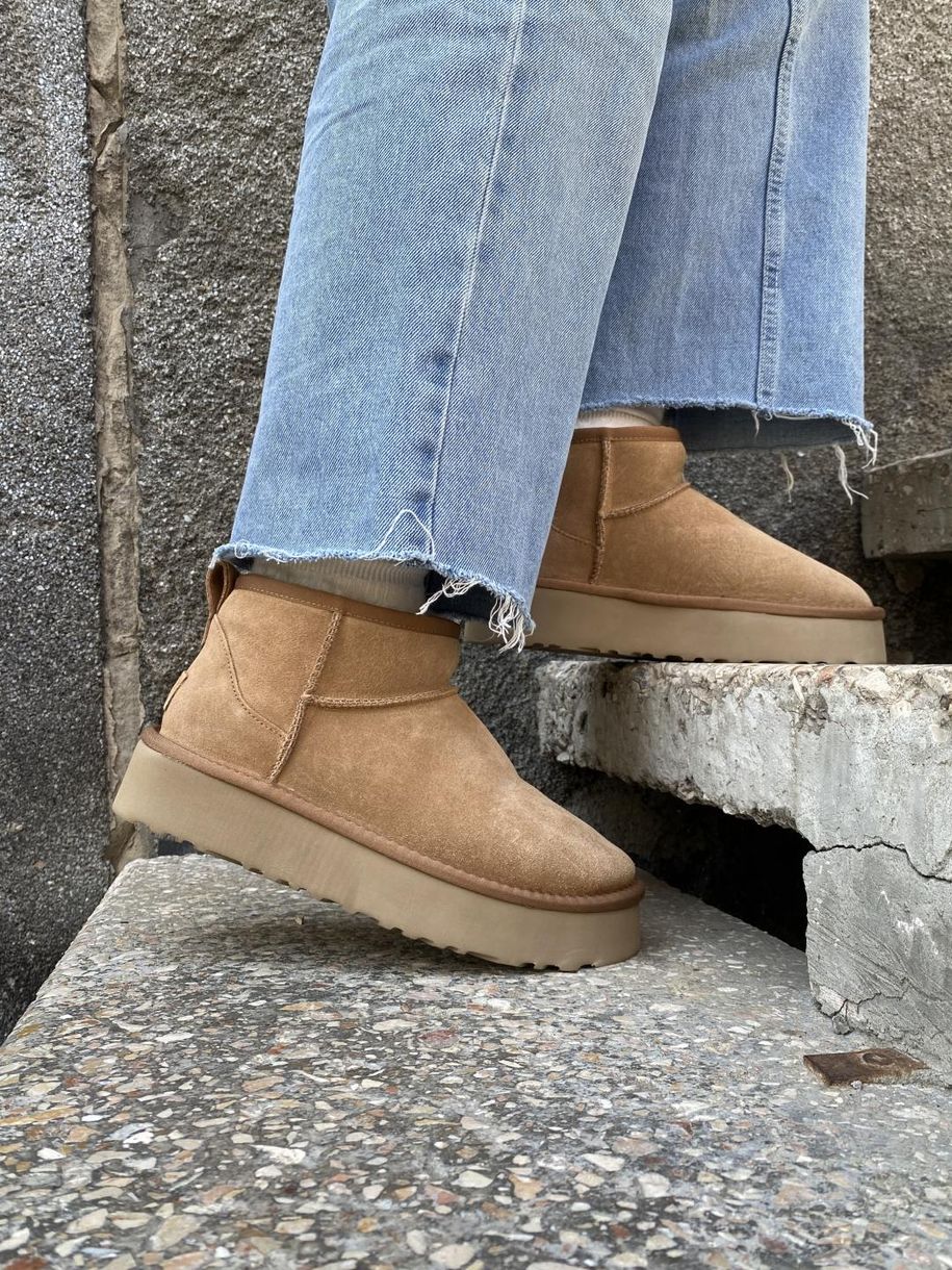 Зимние сапоги Ugg Classic Ultra Mini Platform Chestnut, 36