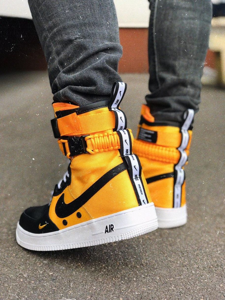 Кроссовки Nike Special Fled Air Force 1 Yellow White Black 384 фото