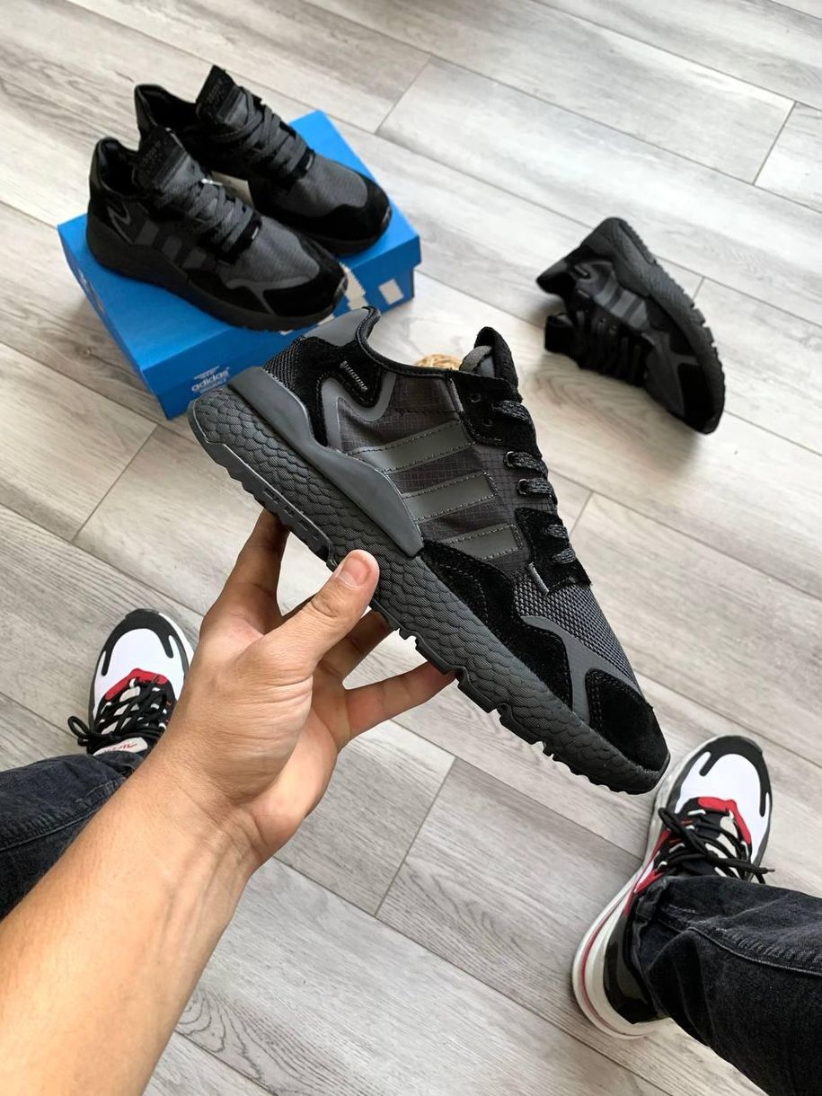 Кросівки чорні Adidas Nite Jogger Black 2572 фото