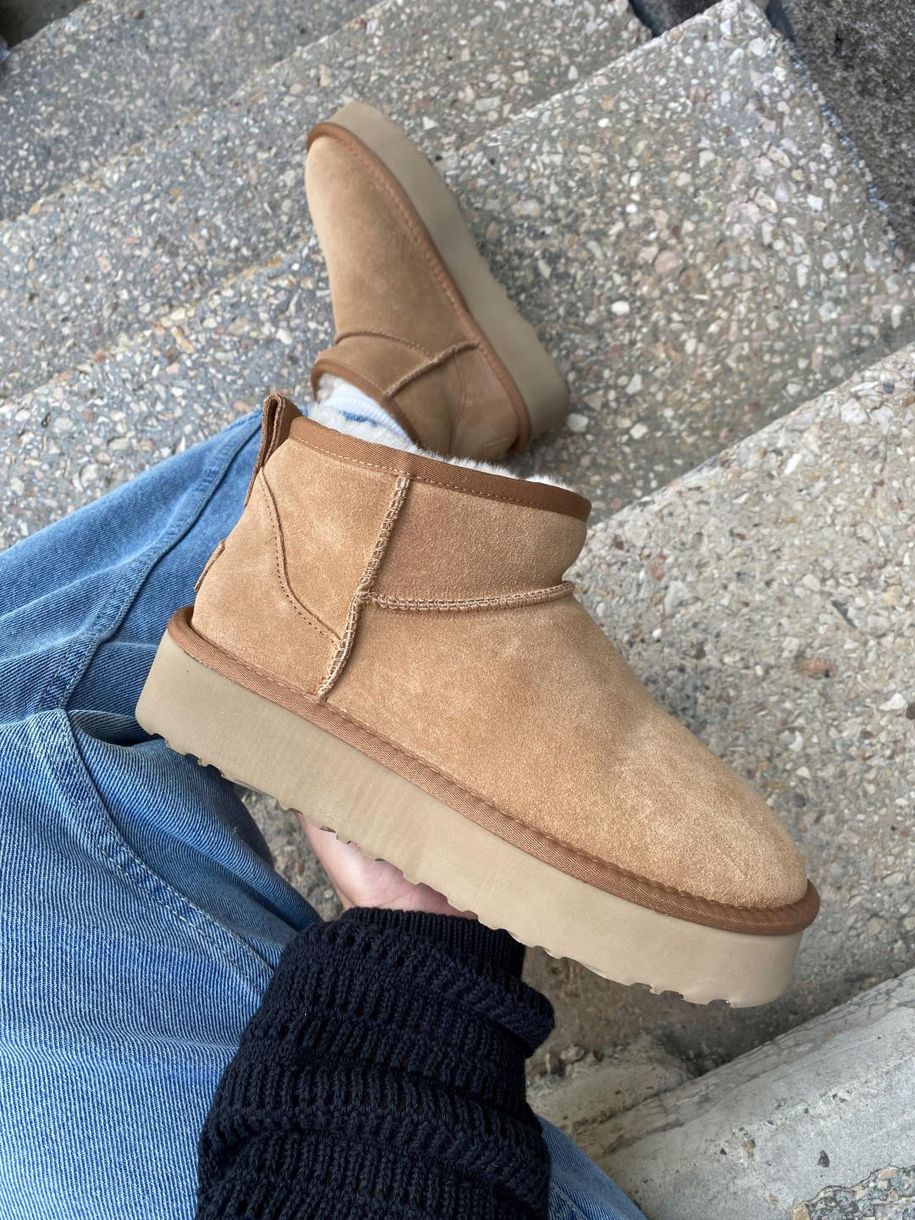 Зимние сапоги Ugg Classic Ultra Mini Platform Chestnut, 36