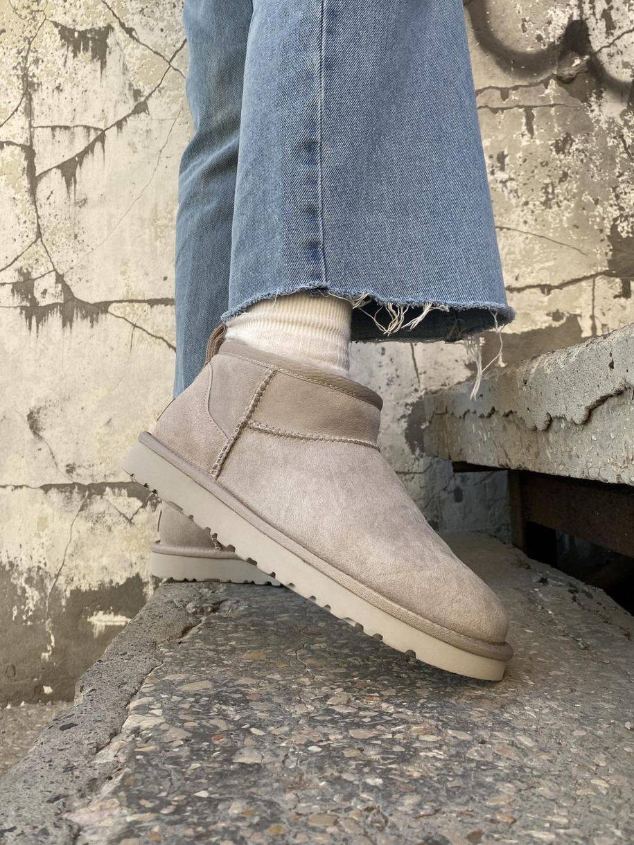 Зимові чоботи Ugg Classic Ultra Mini Light Grey 9425 фото