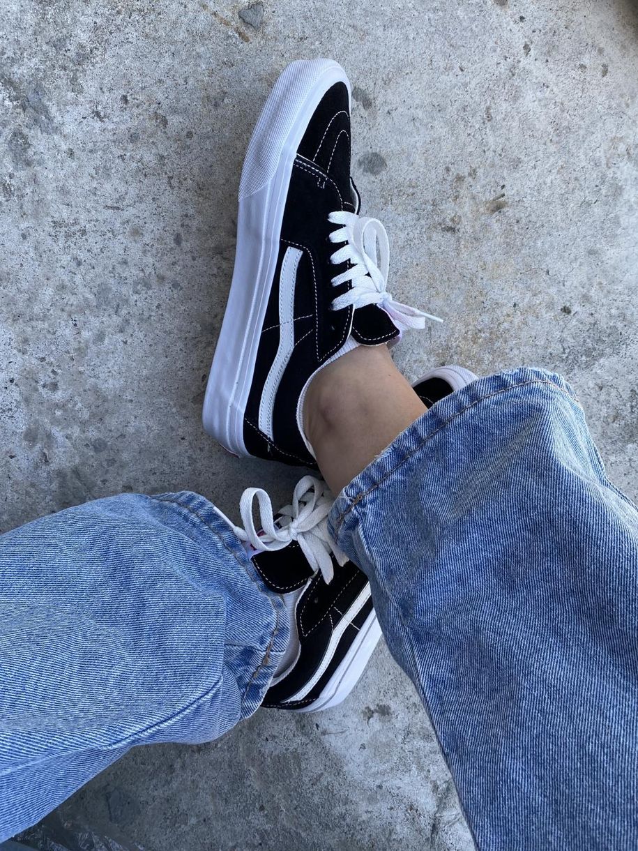 Кеды Vans Sk8 Low Black White 9342 фото