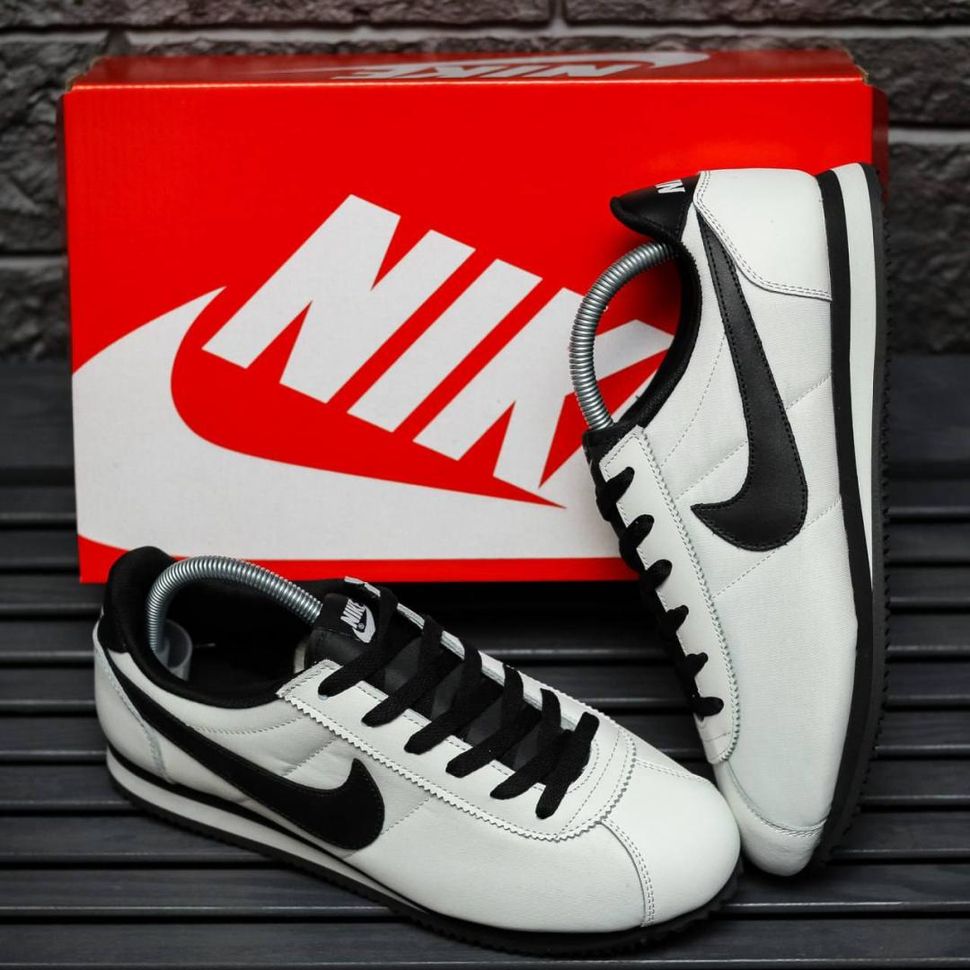 Кросівки Nike Cortez White Black v2 8872 фото