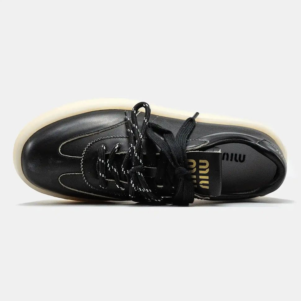 Miu Miu Platform Sneakers Black White