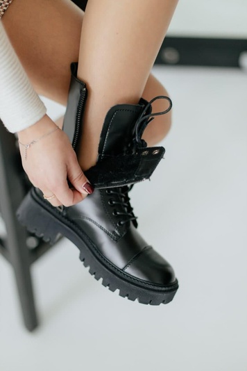 Зимові Черевики Balenciaga Boots Tractor Black (No logo) 6290 фото