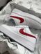 Кроссовки Nike Air Force 1 White Red 6 6623 фото 9