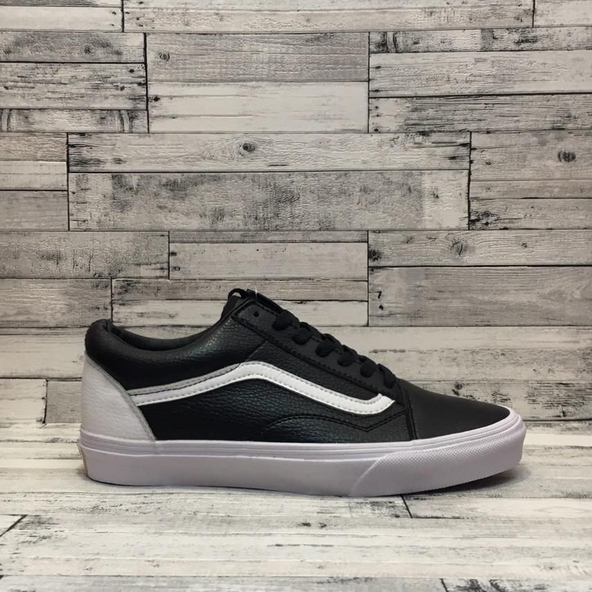 Кеды Vans Old Skool Black White Leather 5178 фото