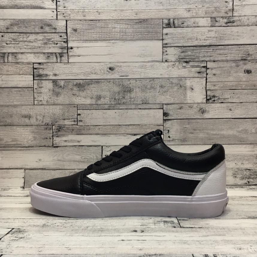 Кеды Vans Old Skool Black White Leather 5178 фото