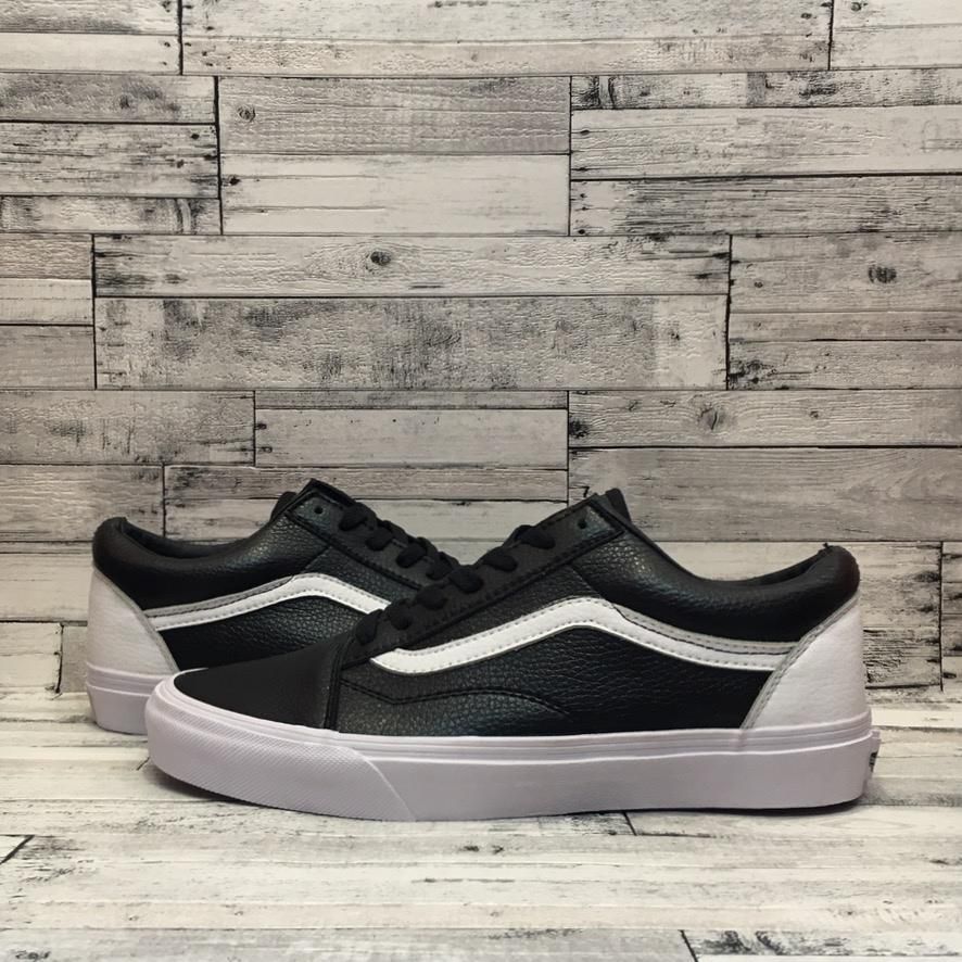 Кеды Vans Old Skool Black White Leather 5178 фото